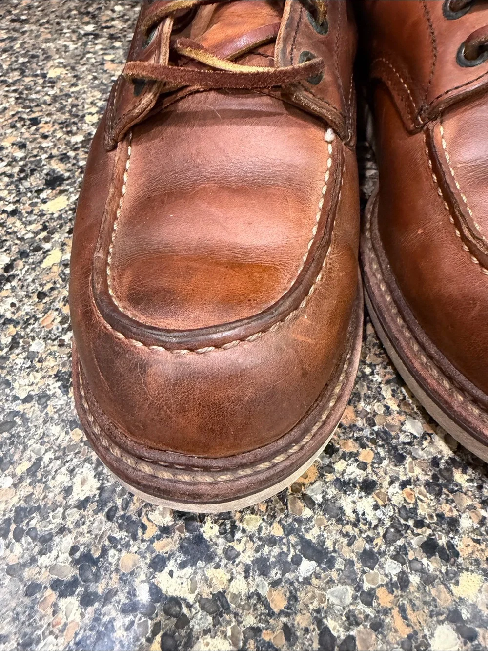 Vintage red wing heritage 1907 size 9.5 Brown Leather Moc Toe Work Boots